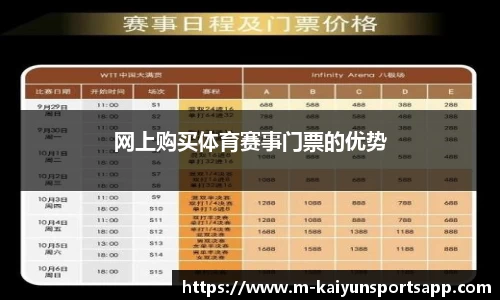 网上购买体育赛事门票的优势